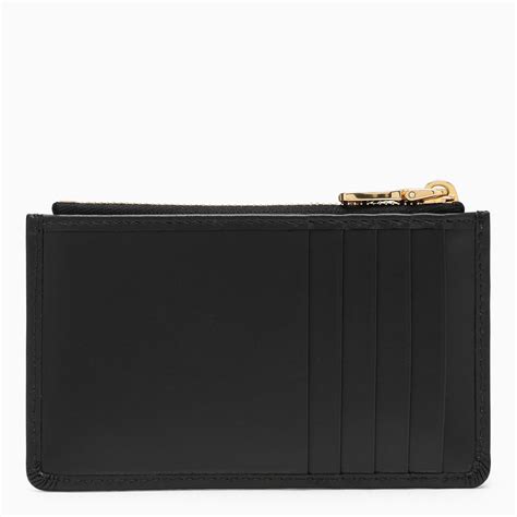 miu miu card holder black|Black Leather Card Holder .